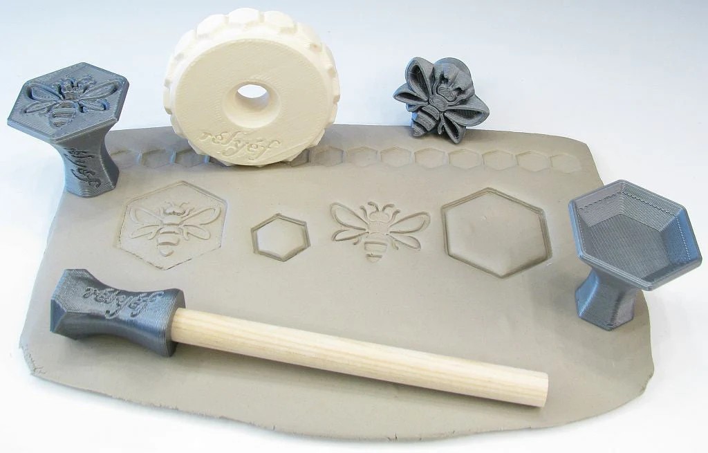 IN07-057-Bee & Honeycomb Stamps 蜜蜂和蜂巢印章/壓印:圖片 2